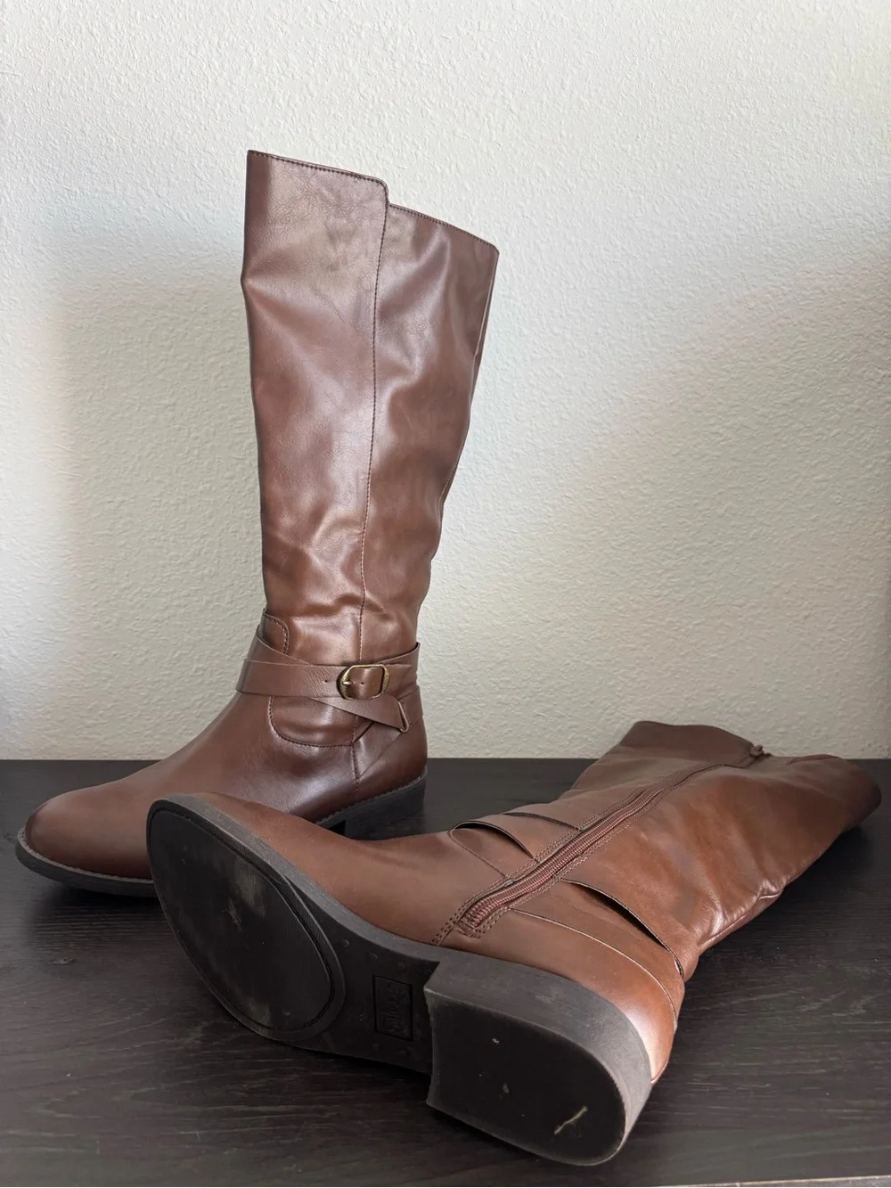 Style & Co. Brown Women's Over-the-Knee Leather Boots